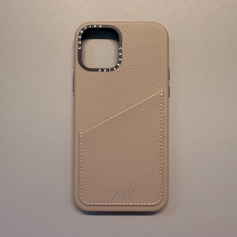 Casetify iPhone 12 Pro Leather Case with Card Slot